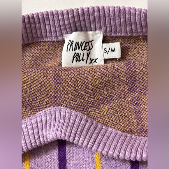Princess Polly Lavender and Mustard Plaid Top Sz S/M - Picture 4 of 6